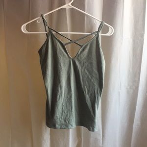 Green criss cross tank